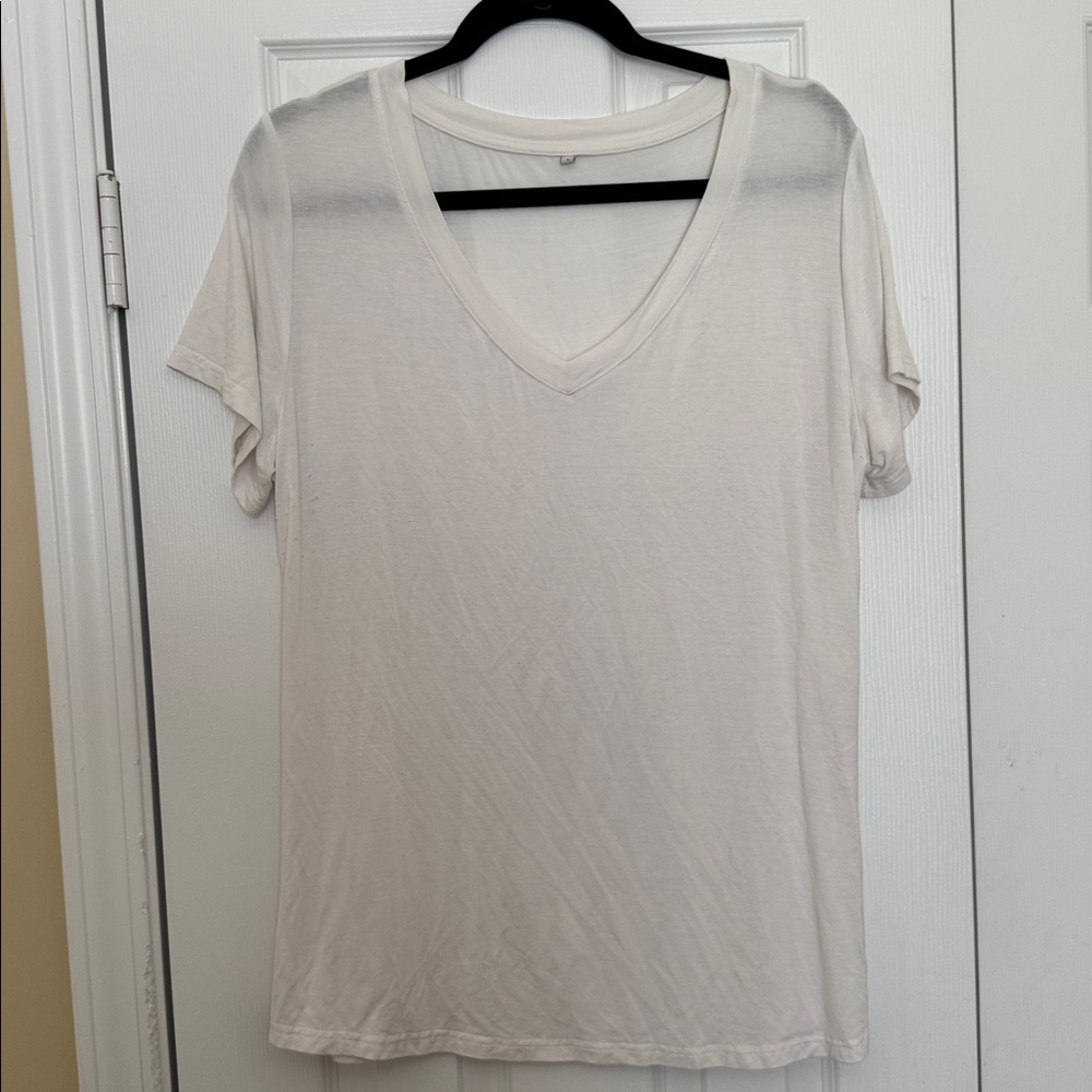 White V-Neck T-Shirt
